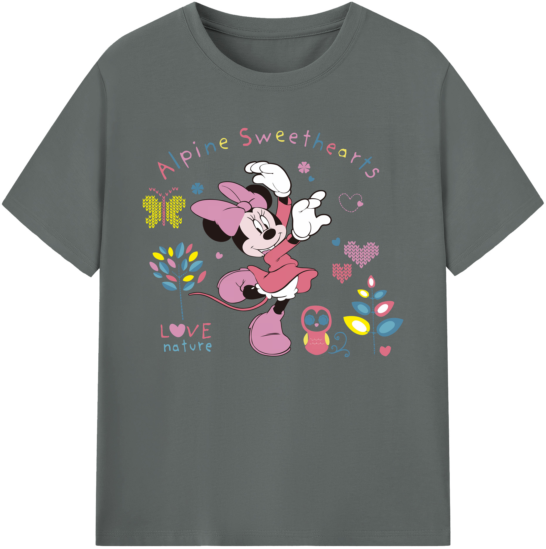 ミッキーマウス Mickey Mouse 綿100％ メンズ半袖Tシャツ｜肌触りやわらか＆通気性